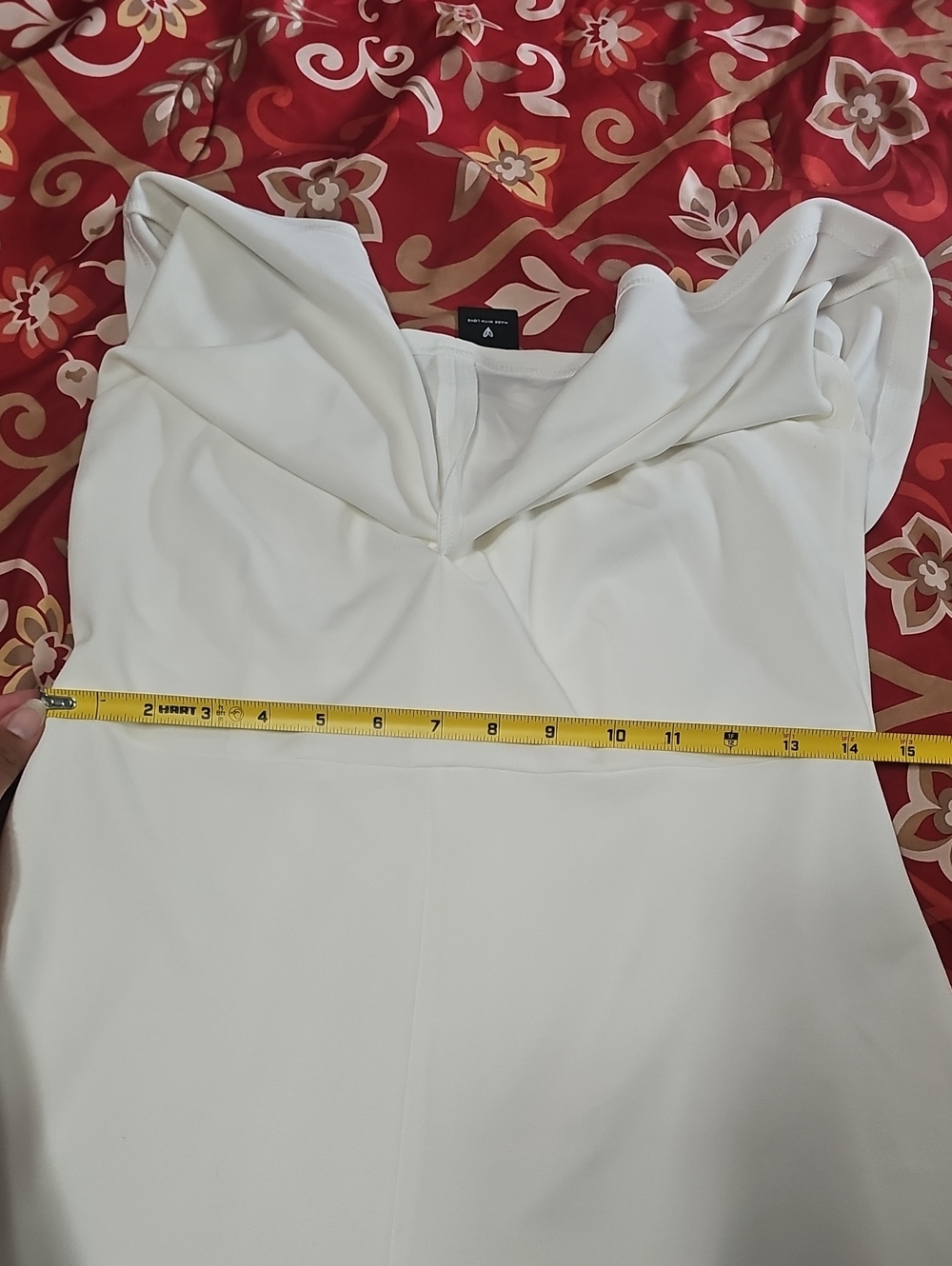 Lulu's White Strapless Ruffled Romper (D) - Picture 6 of 7
